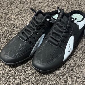 VIP Men's Black and White Athletic Shoes